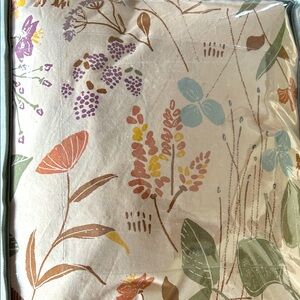 LL Bean- Floral Botanical Percale King Sheet Set - ANWOT